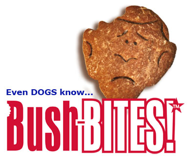 bush bites dog biscuits